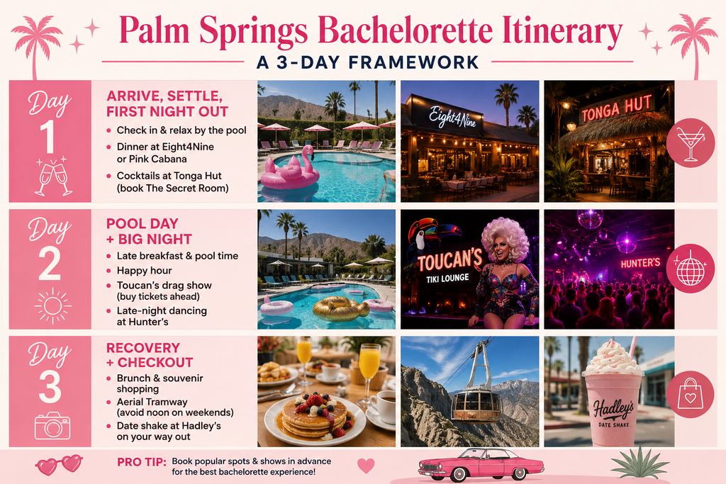 Palm Springs Bachelorette Itinerary: A 3-Day Framework