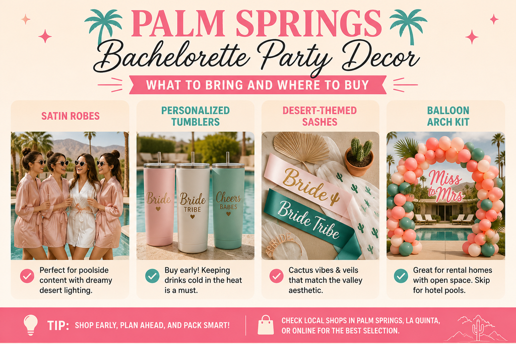Palm Springs Bachelorette Party Decor