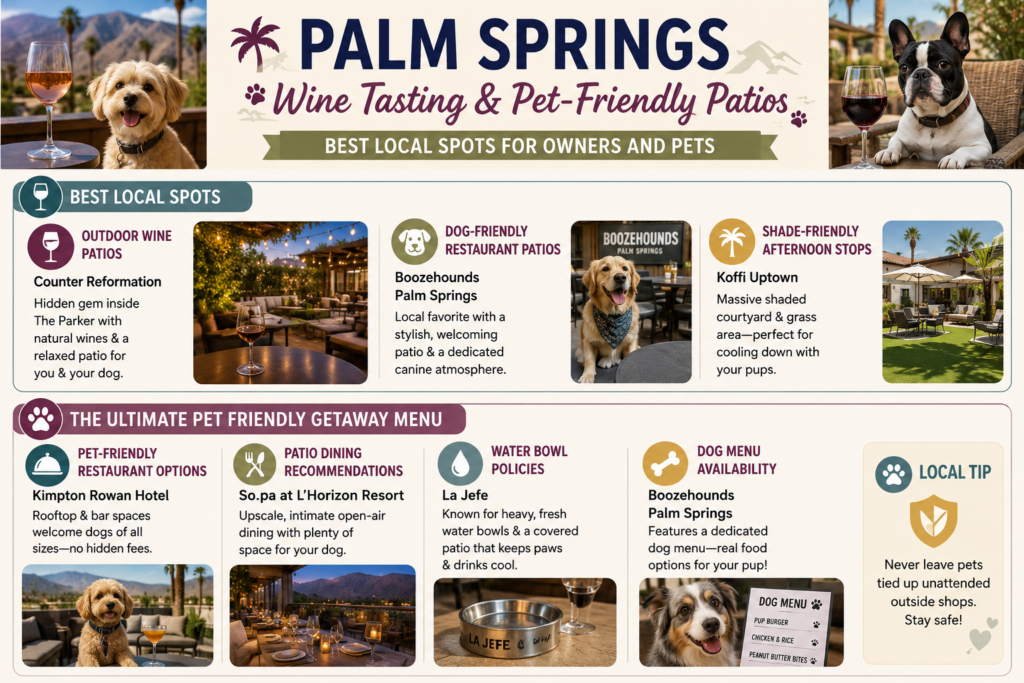 Palm Springs Wine Tasting And Pet-Friendly Patios