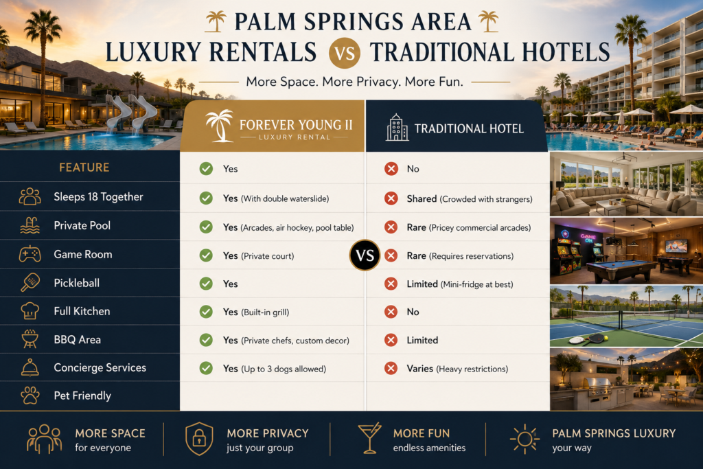 Pokémon-Inspired Vacation Rental Near Coachella: 8 Stays 2026 5 Palm Springs Area Luxury Rentals vs Traditional Hotels