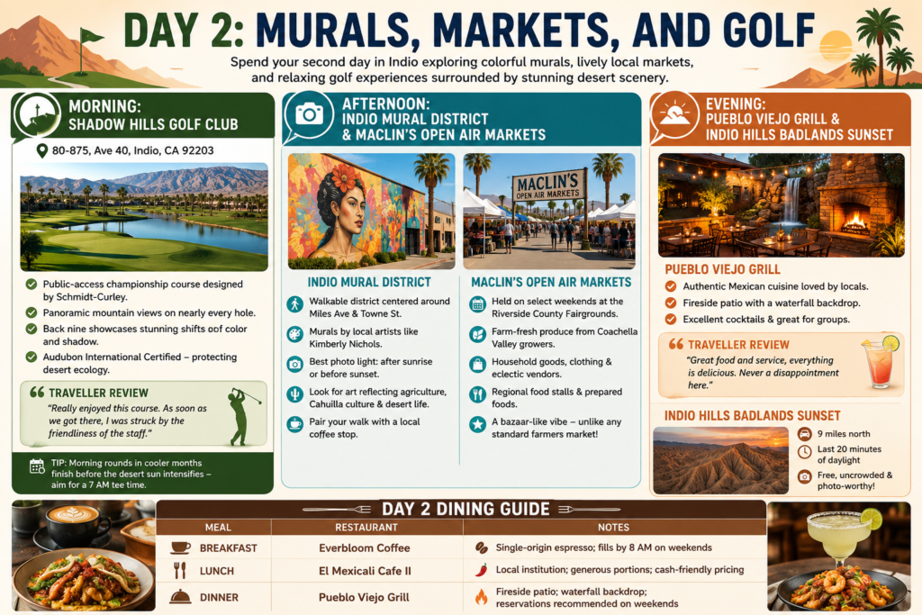 Indio Weekend Itineraries 2026: 3-Day & 4-Day Local Guide 6 Murals, Markets, and Golf