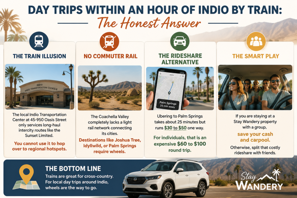 Day Trips Within an Hour of Indio: 6 Best Picks 2026 9 Day Trips Within an Hour of Indio by Train