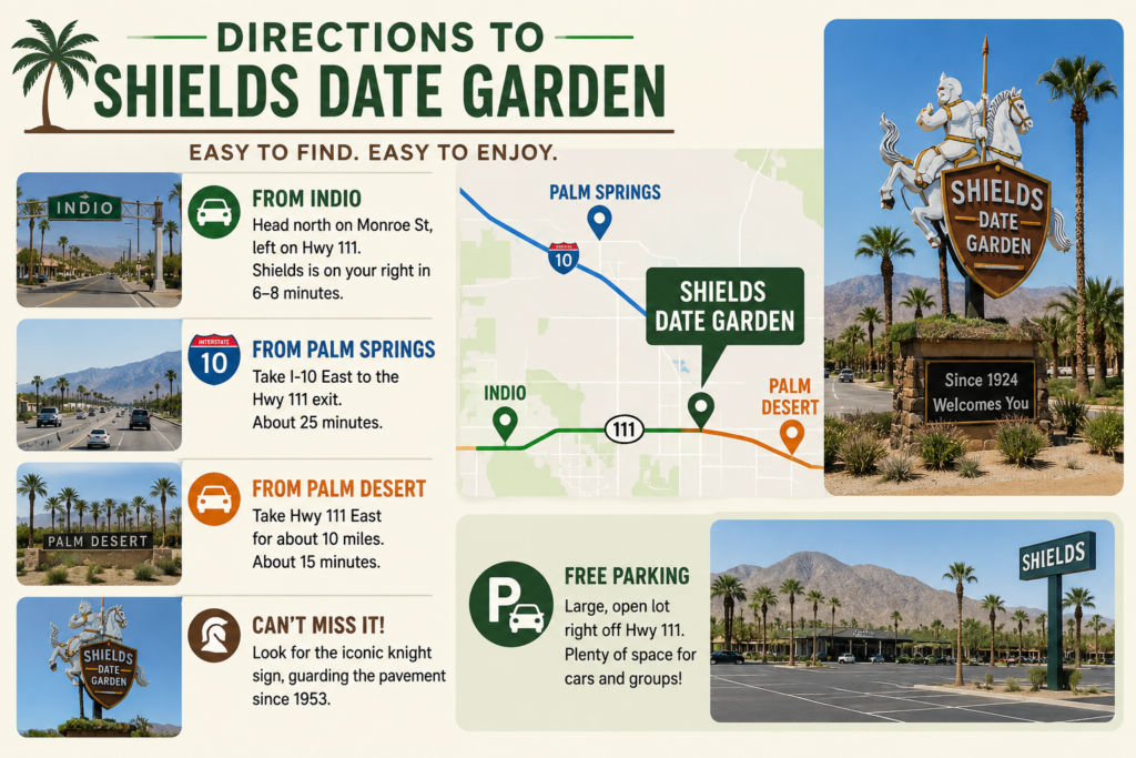 Directions to Shields Date Garden