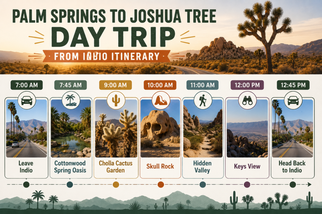Palm Springs to Joshua Tree: Smart 2026 Day Trip Guide 6 Palm Springs to Joshua Tree Day Trip from Indio Itinerary