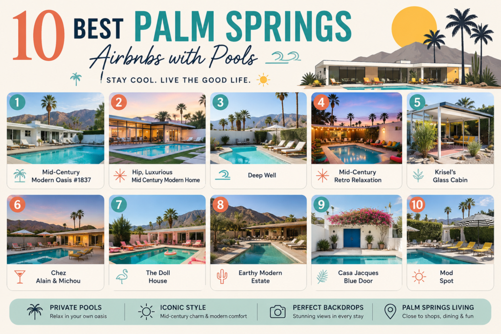 Best Palm Springs Airbnbs with Pools: 10 Top Picks 2026 1 The Best Palm Springs Airbnbs with Pools: 10 Verified Listings