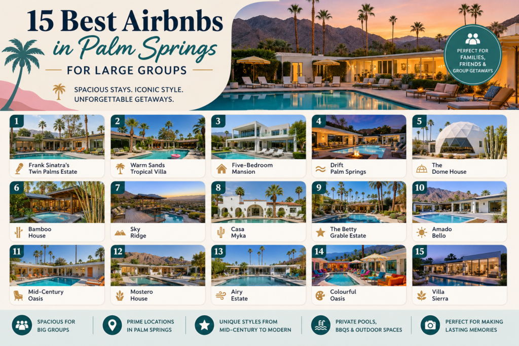 15 Best Palm Springs Vacation Rentals for Large Groups