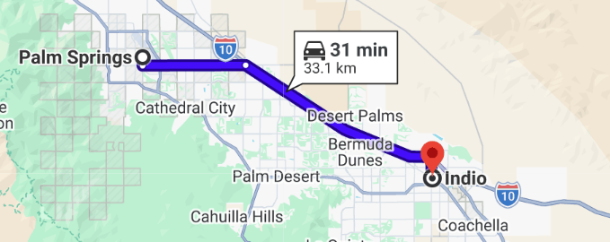 Indio vs Palm Springs: Where to Stay in 2026 (Honest Guide) 1 How Far Is Indio from Palm Springs?
