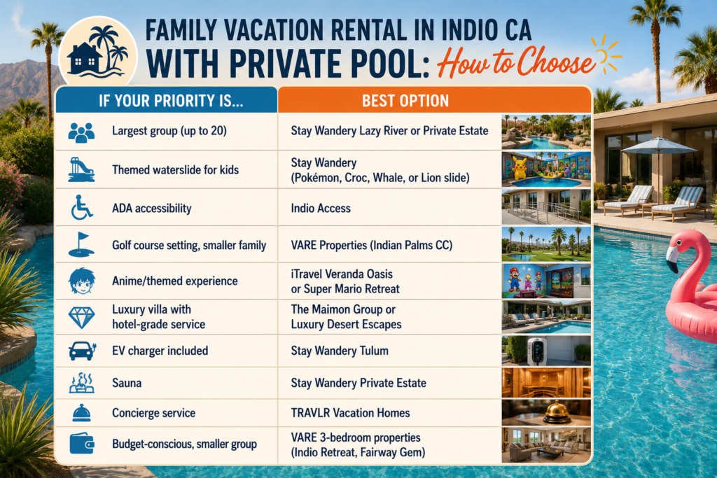 Best Family Vacation Rental in Indio: 8 Top Picks 2026 31 Family Vacation Rental in Indio CA with Private Pool