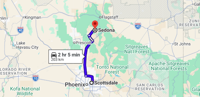 Driving from Scottsdale to Sedona: Route and Traffic Patterns