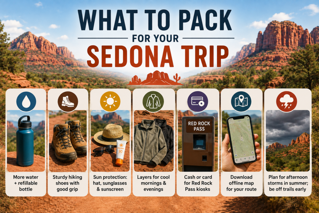 Sedona Travel Guide: 12 Expert Tips for a Perfect 2026 Trip 15 What to Pack for a Sedona Trip