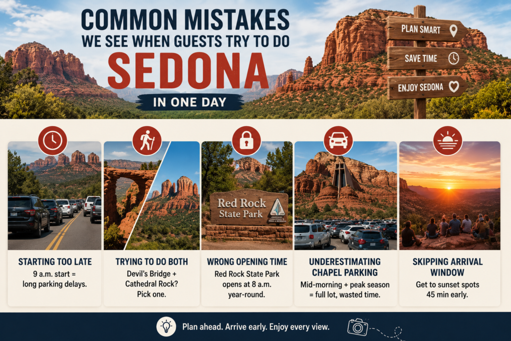 One Day in Sedona: 8 Perfect Stops for an Epic 2026 Trip 13 Common Mistakes We See When Guests Try to Do Sedona in One Day
