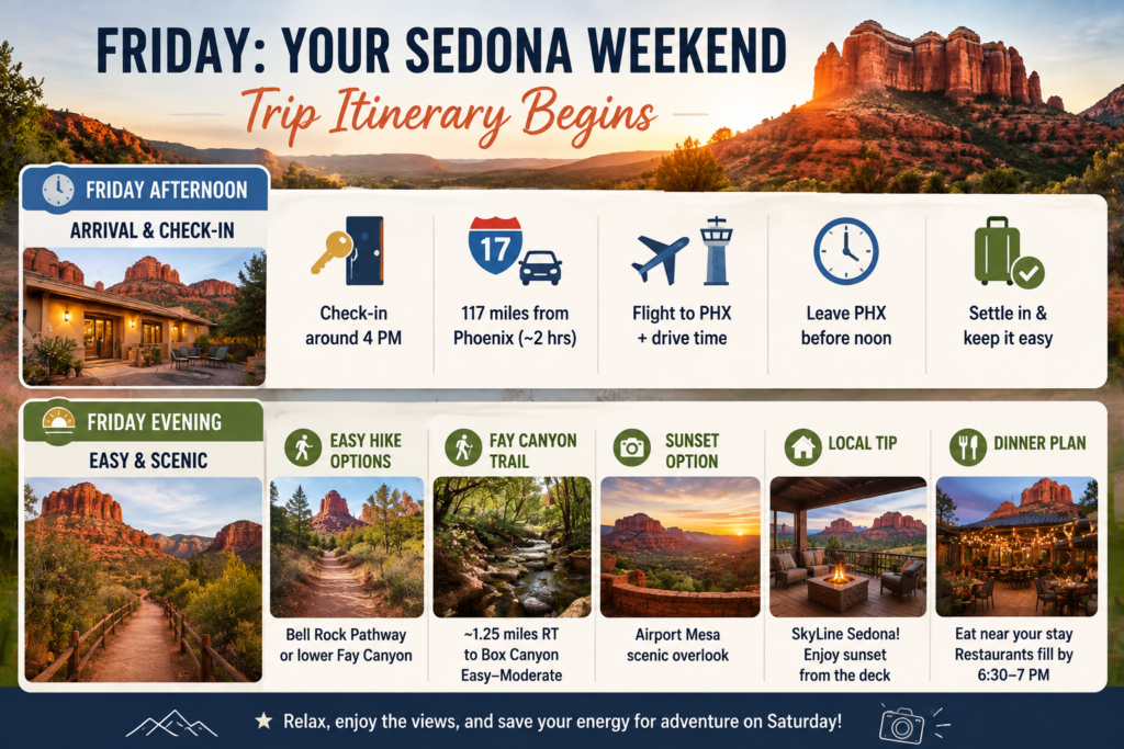 Friday: Your Sedona Weekend Trip Itinerary Begins