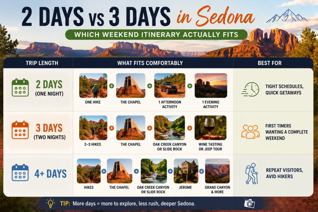 2 Days vs 3 Days in Sedona: Which Weekend Itinerary Actually Fits