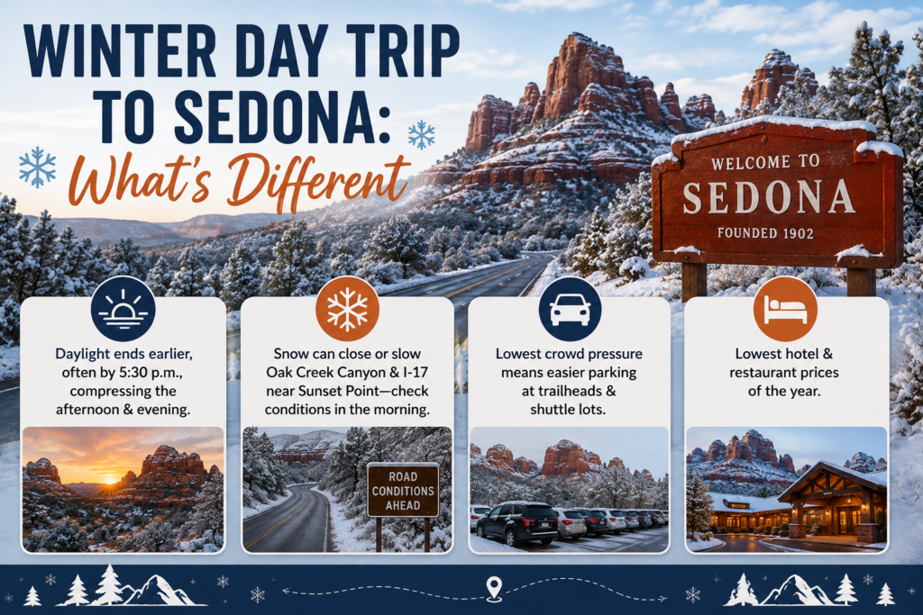 Sedona Day Trip Guide: 3 Best Routes + 4 Easy Hikes 11 Winter Day Trip to Sedona: What's Different