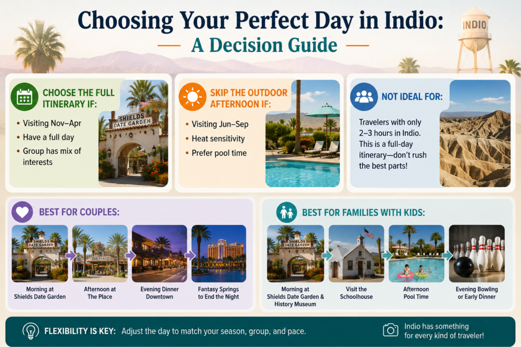 Choosing Your Perfect Day in Indio: A Decision Guide